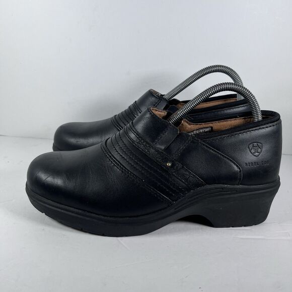 Ariat Safety Shoes Steel Toe Slip Resistant Work Shoes Clogs Women's Size 10 C - Picture 3 of 8